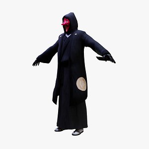 Tengu with Kimono rigged 3d model