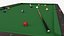 Professional American Pool Table Green with Balls and Cue