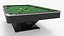 Professional American Pool Table Green with Balls and Cue