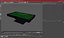 Professional American Pool Table Green with Balls and Cue
