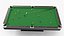 Professional American Pool Table Green with Balls and Cue
