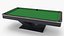 Professional American Pool Table Green with Balls and Cue