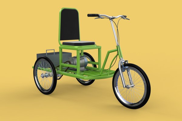modelo 3d TRICICLO ELÉCTRICO BICICLETA DE RUEDAS BICICLETA PARA