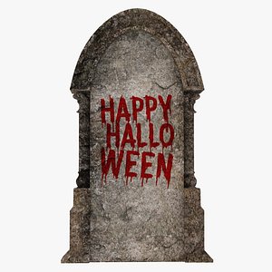 3D model halloween gravestone