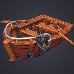 Stylized Boat - Game Ready Lowpoly Model