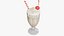 Milkshake Cherry Glass Drink