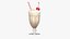 Milkshake Cherry Glass Drink 8K model