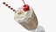 Milkshake Cherry Glass Drink