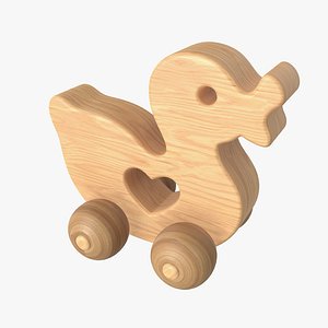 wooden duck wood 3D model