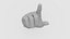 Pointage de la main Voxel
