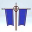 Double Banner Blue 3D model