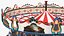3D amusement park carousel