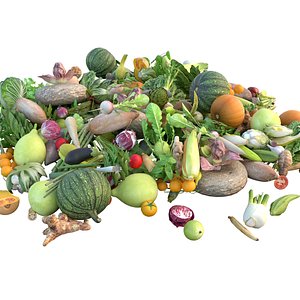 3D Vegetables pile model