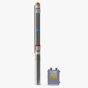 3D Stainless Steel Submersible Electric Water Pump model