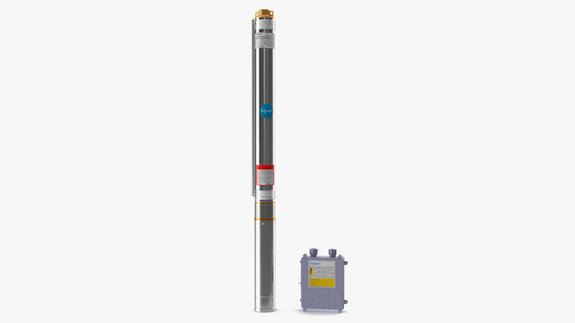 Stainless Steel Submersible Electric Water Pump 3D model preview