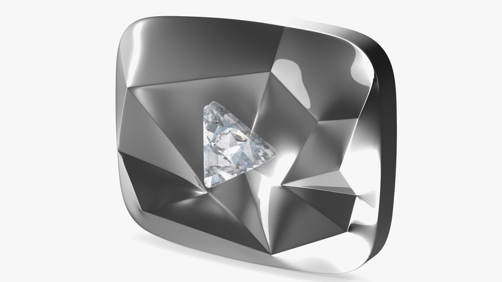Diamond Youtube Award 3D model preview