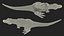 3D tyrannosaurus rex waiting animal model