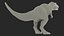 3D tyrannosaurus rex waiting animal model