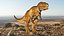 3D tyrannosaurus rex waiting animal model