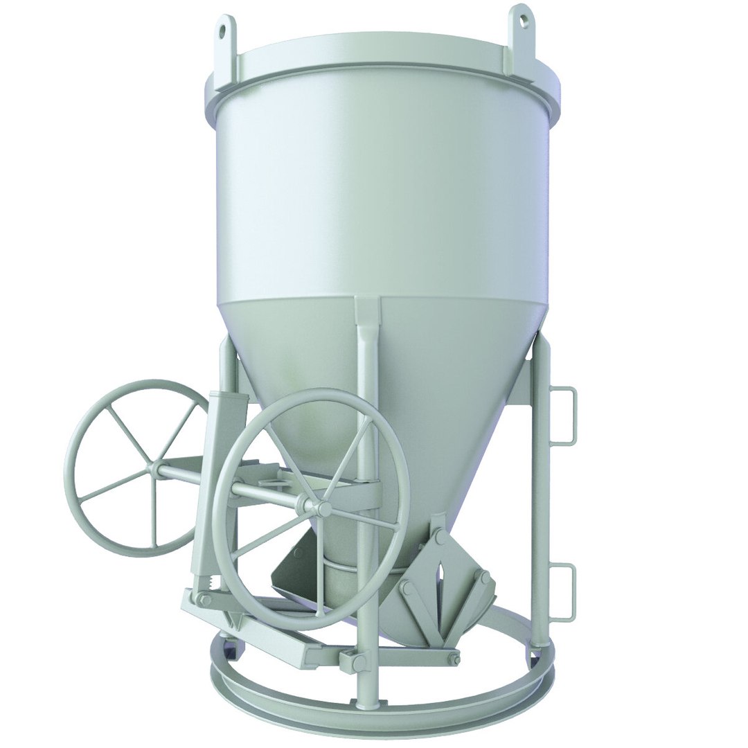 3D Model Industrial Concrete Bucket Hopper 1 TurboSquid 1992885