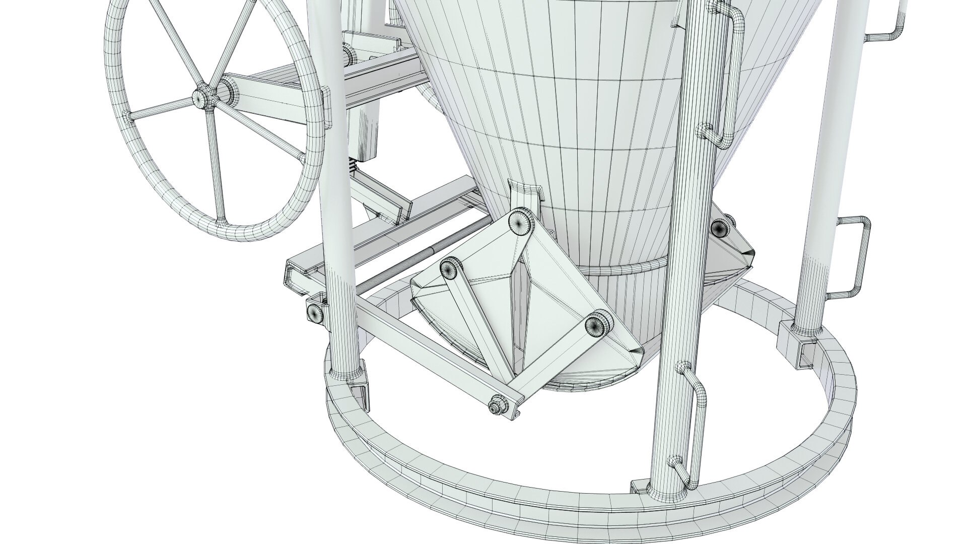 3D Model Industrial Concrete Bucket Hopper 1 - TurboSquid 1992885