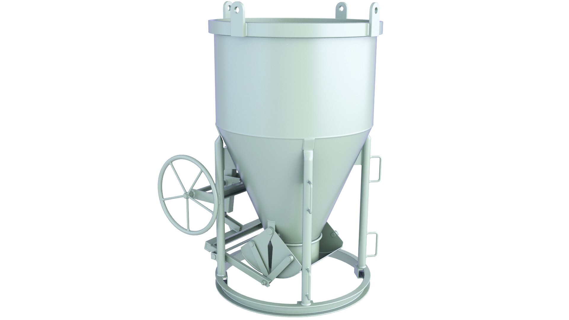 3D Model Industrial Concrete Bucket Hopper 1 - TurboSquid 1992885
