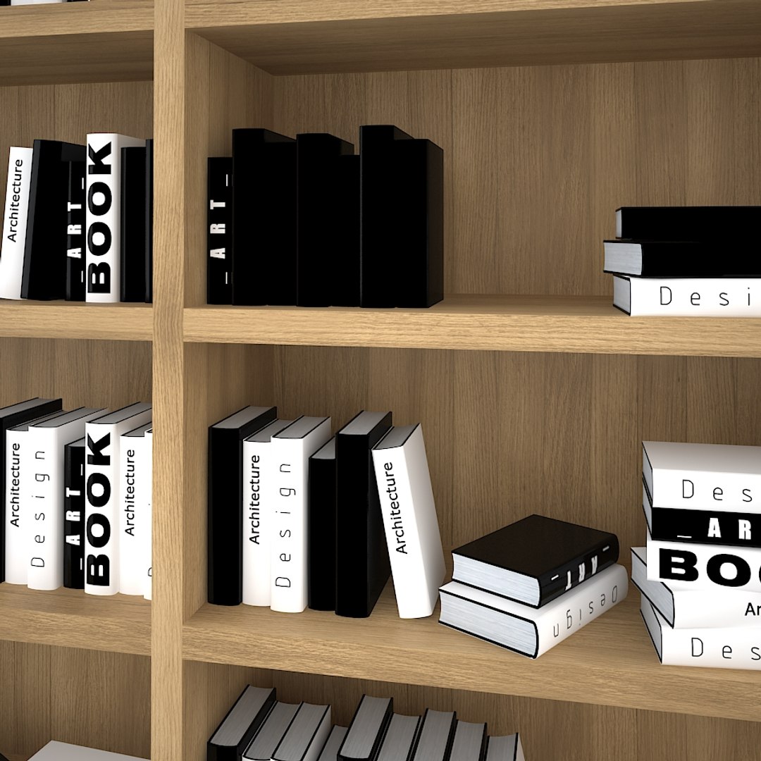 library books 3d model