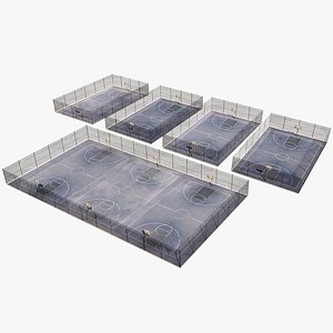 basketball court basket 3D model