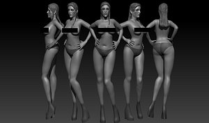 chica mujer 3D model