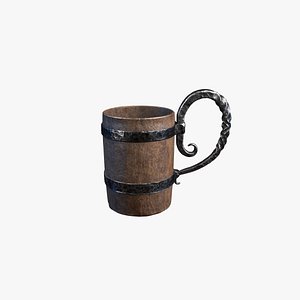 3D wooden cup