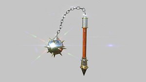 3D Medieval Flail 03 Luxury - Character Fantasy Weaponry