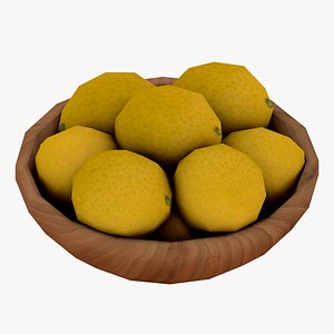 Bowl of Lemons 3D model
