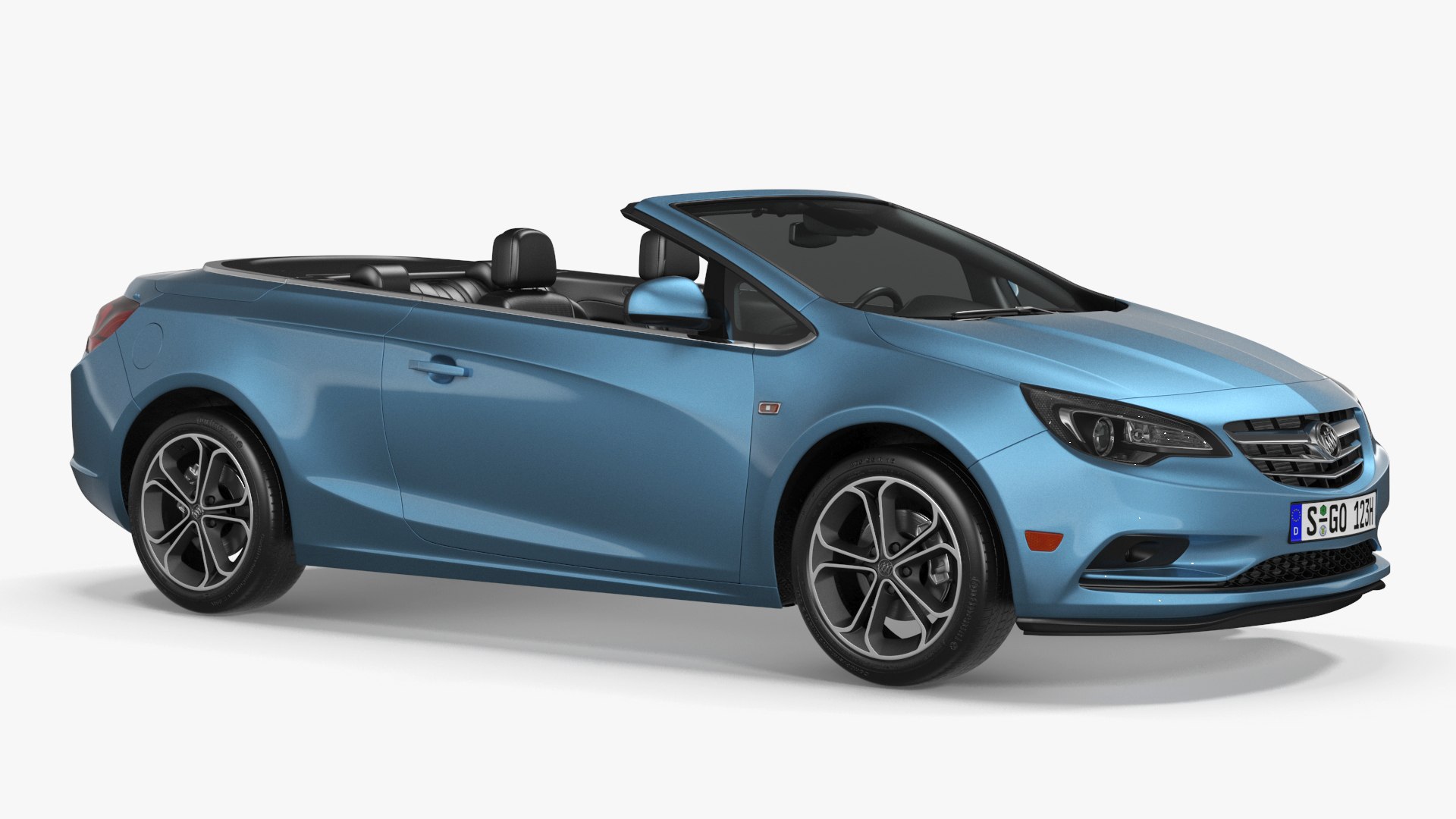 Buick Cascada Cabriolet Convertible Blue Color 3D model preview