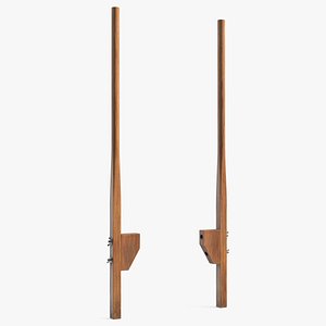 Wooden Balance Stilts 3D model