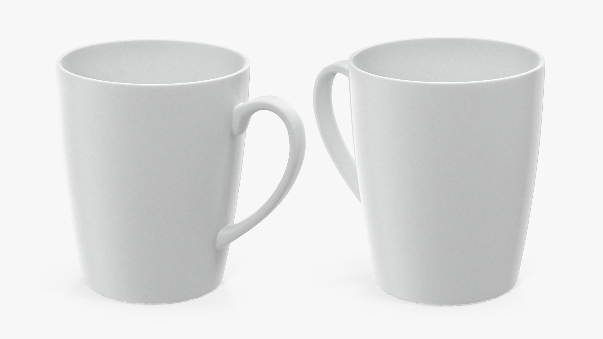 Classic Style White Ceramic Mug 3D model preview