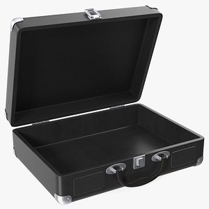 Retro Black Suitcase Open model