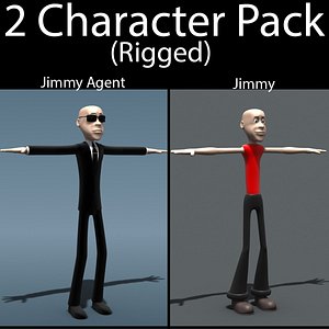 3d character pack 02 model