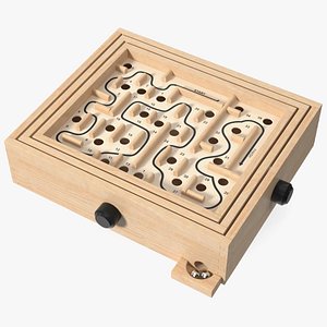 Wooden Maze Game with Steel Marbles