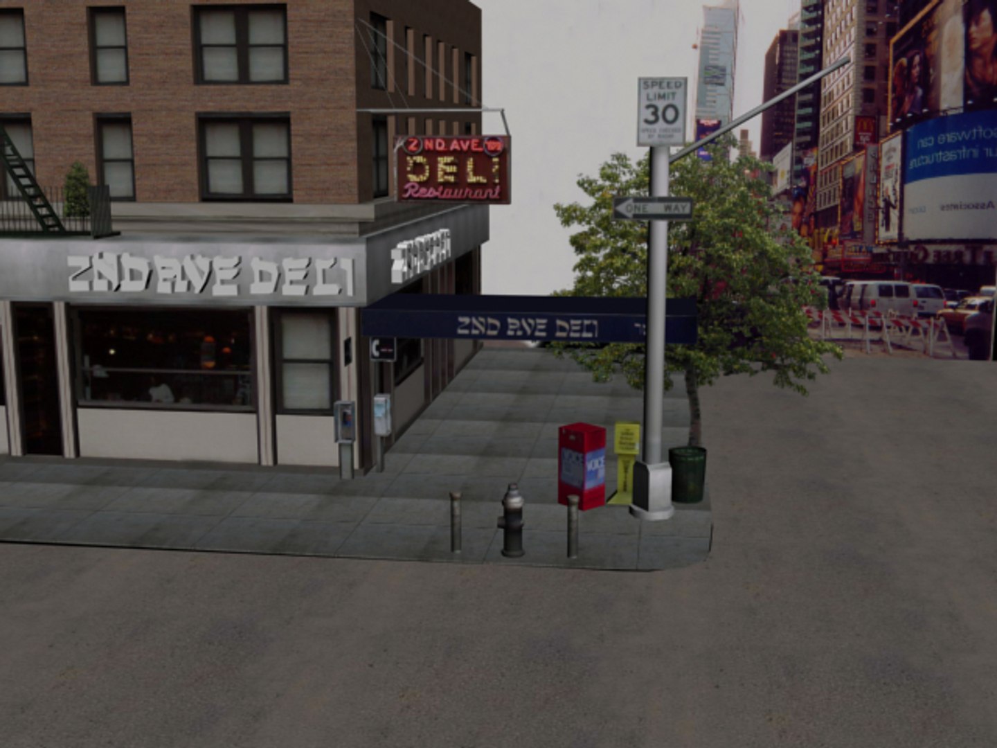 3d Model Of New York Deli Scene