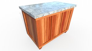 Tall Cedar Chest 3D model