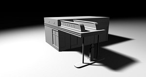 vintage gas station 3d c4d