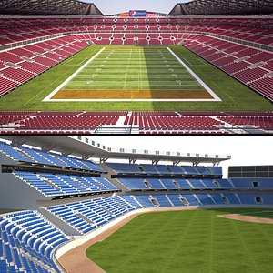 3d baseball stadium model