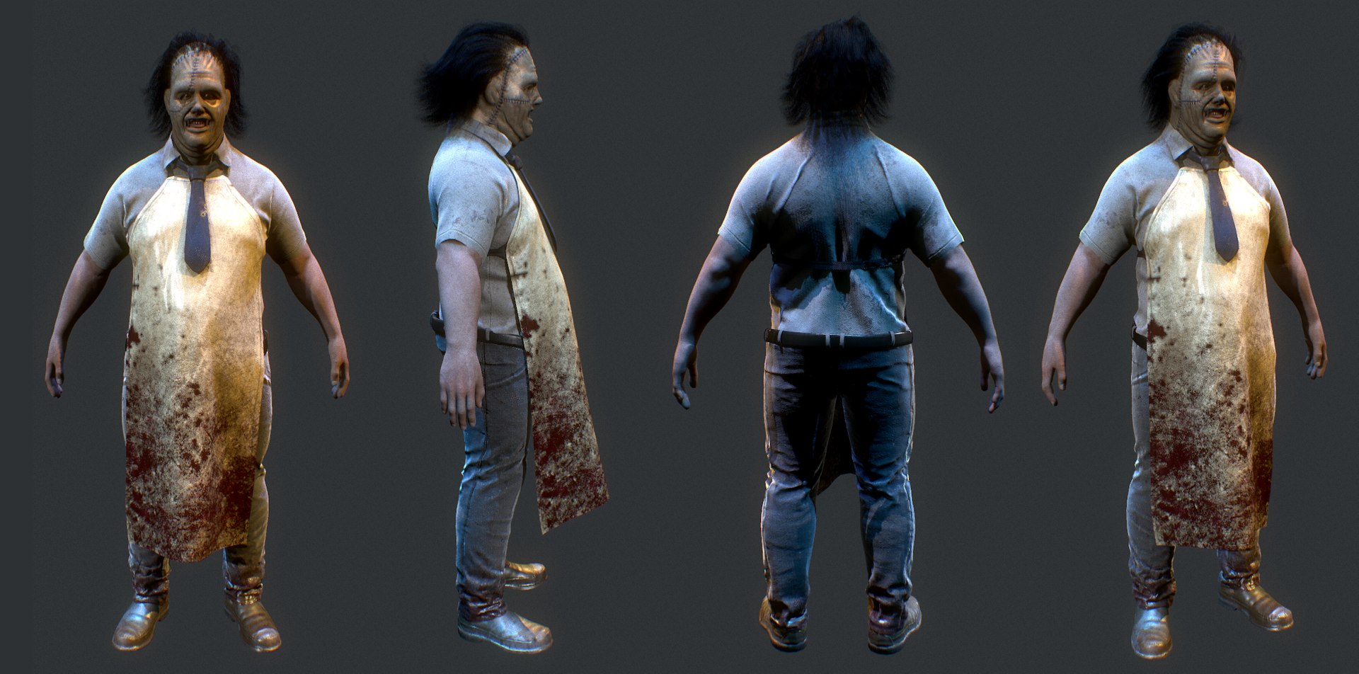 leather face 3D model https://p.turbosquid.com/ts-thumb/Ls/pfa5ye/0Jlz7K4H/leatherface_turnaround/png/1565497583/1920x1080/fit_q87/9c4c29ccfcd6402a015ac21cd1cacb8fea6db870/leatherface_turnaround.jpg