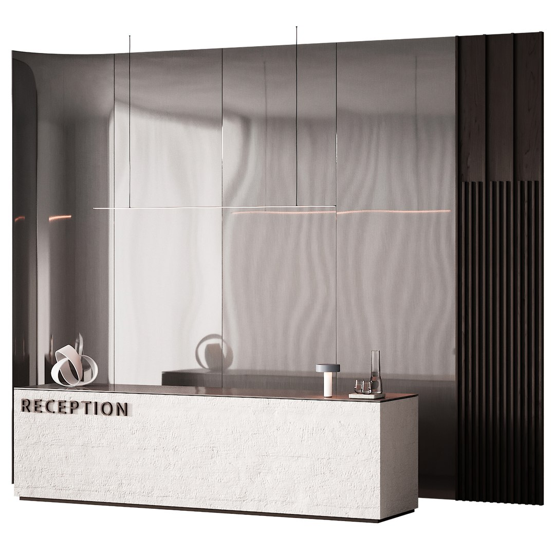 3D Model 252 Office Furniture 11 Reception Desk 06 - TurboSquid 2036795