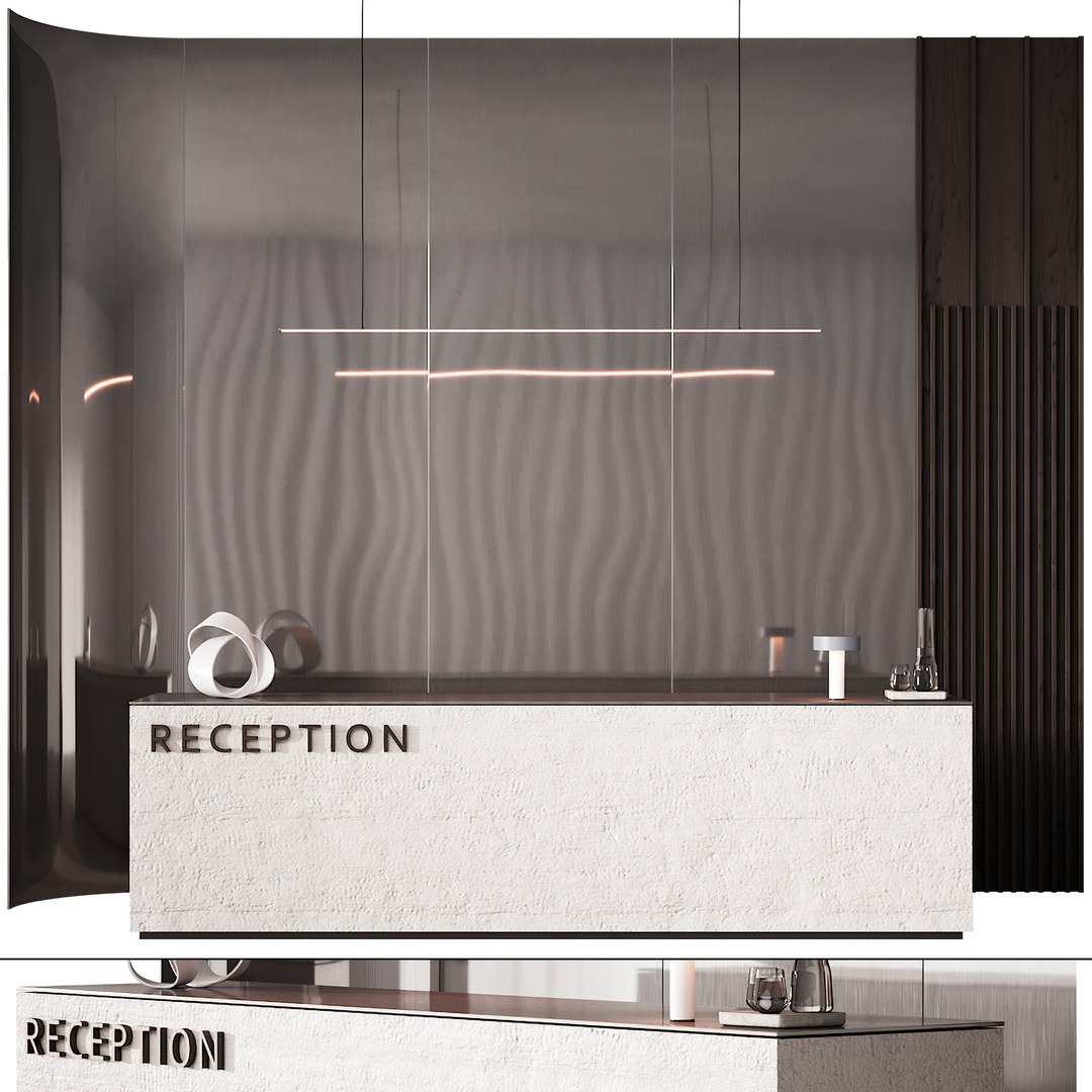 3D Model 252 Office Furniture 11 Reception Desk 06 - TurboSquid 2036795