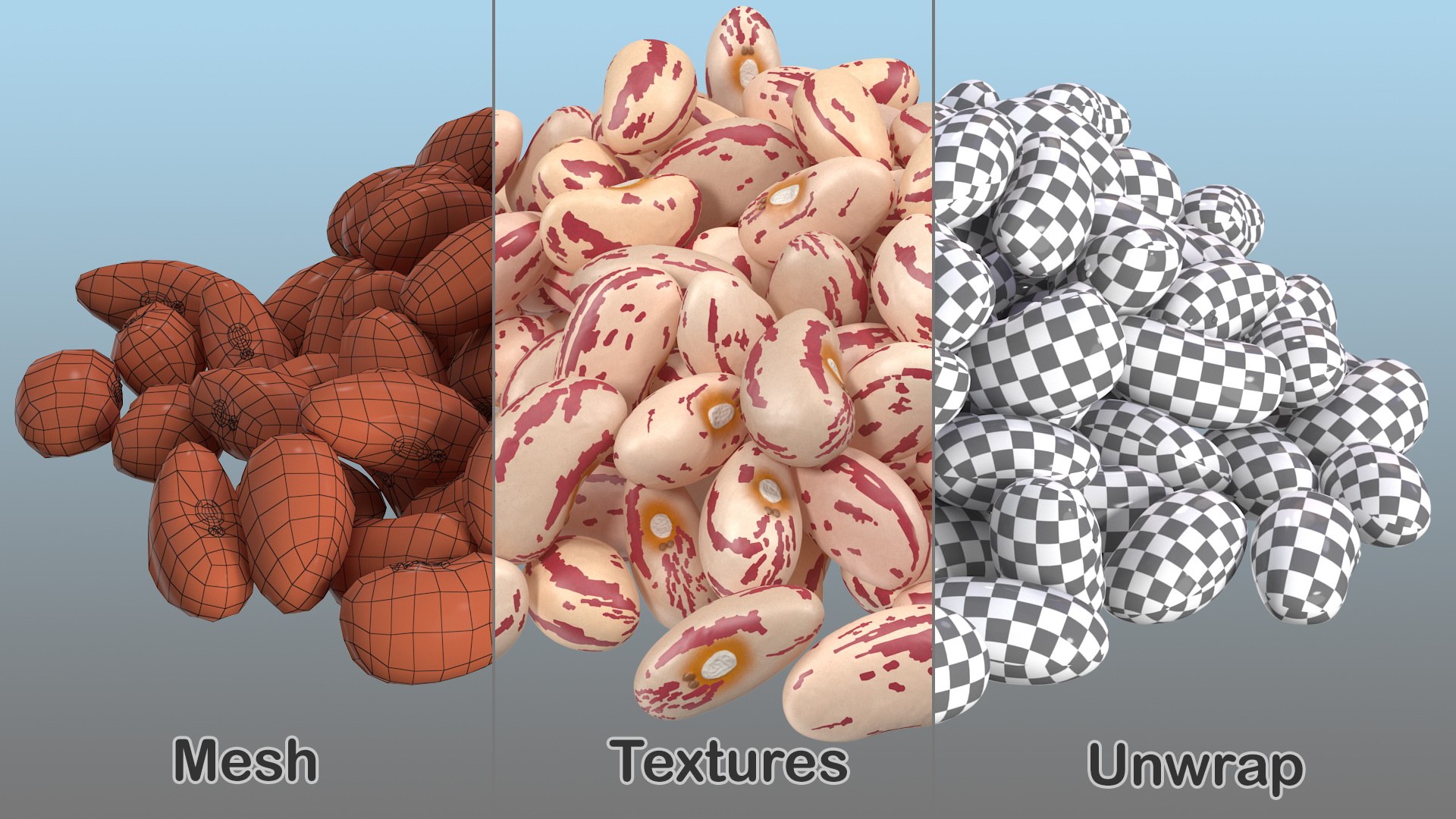 pile roman beans 3D https://p.turbosquid.com/ts-thumb/Ls/rHSGX4/cgP8Pczd/pileofromanbeans3dsmodel016/jpg/1588279580/1920x1080/fit_q87/8b664707d022bd8ea7db2434993cf48550476db3/pileofromanbeans3dsmodel016.jpg