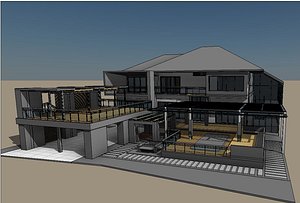 3d model topical house