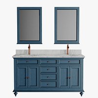 Keller Double Vanity for Undermount Sinks - Vintage Navy Blue