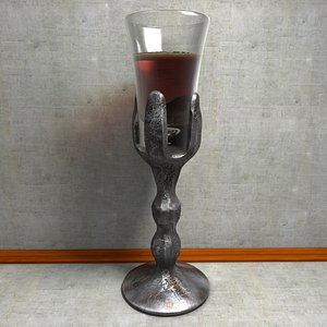 3d model goblet glass