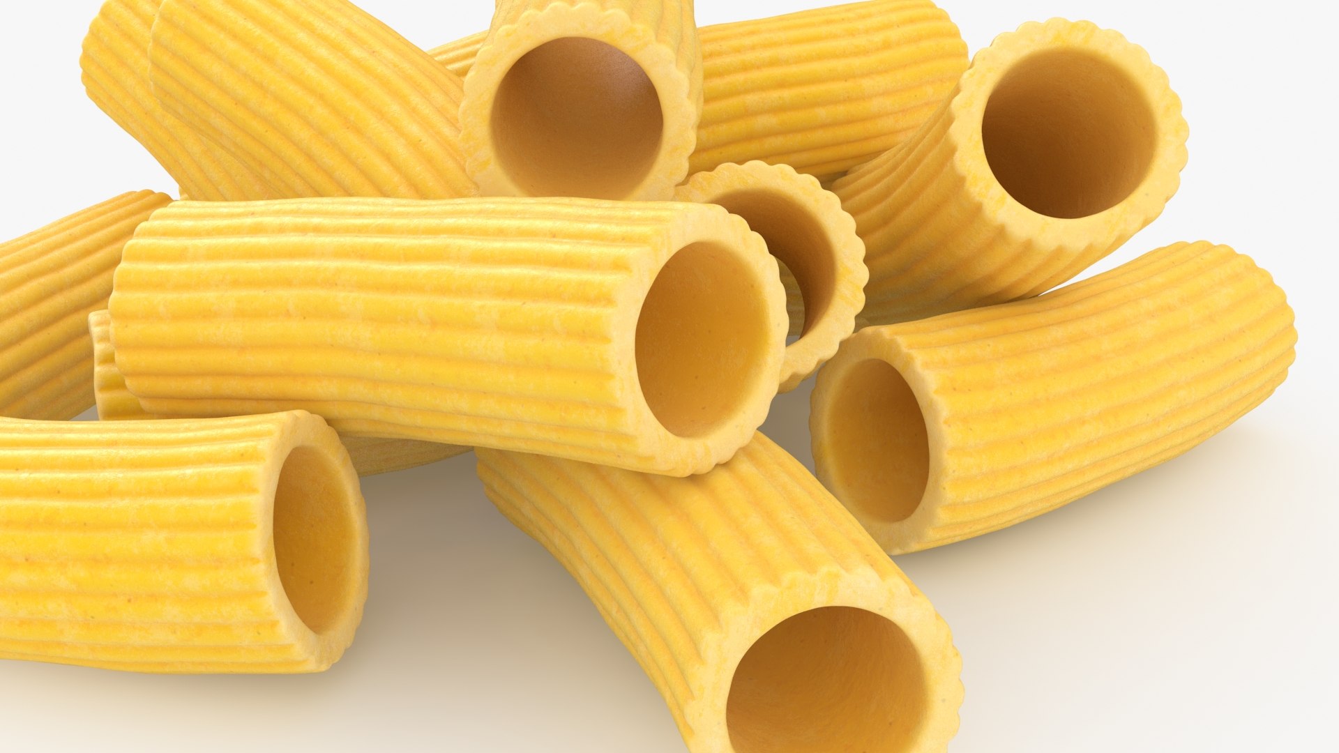 3D Raw Rigatoni Pasta https://p.turbosquid.com/ts-thumb/Ls/tnCyvb/rR/rigatoni_b0010/jpg/1715888488/1920x1080/fit_q87/a3a76f181d793972cbd4d8935972c4bbc3d0ca9f/rigatoni_b0010.jpg